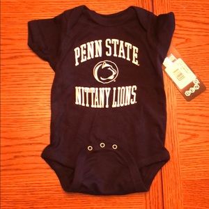 Navy blue Penn State 0-3 mos onesie NWT